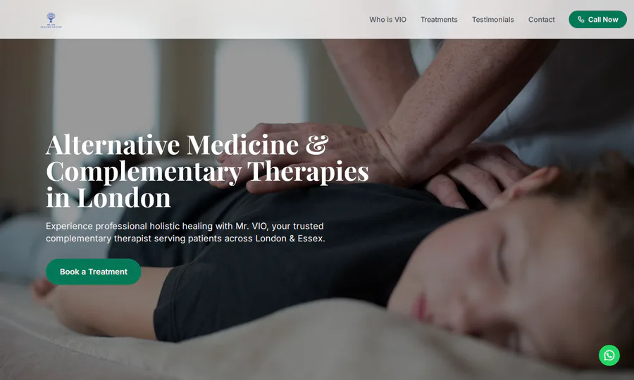 Redesignul site-ului Healing Master UK pentru terapii complementare în Londra și Essex